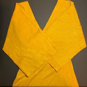 Yellow golden kimono style sweater
